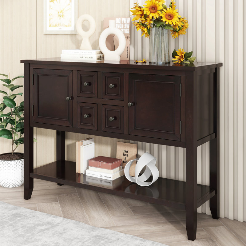 Console table with lower shelf cheap